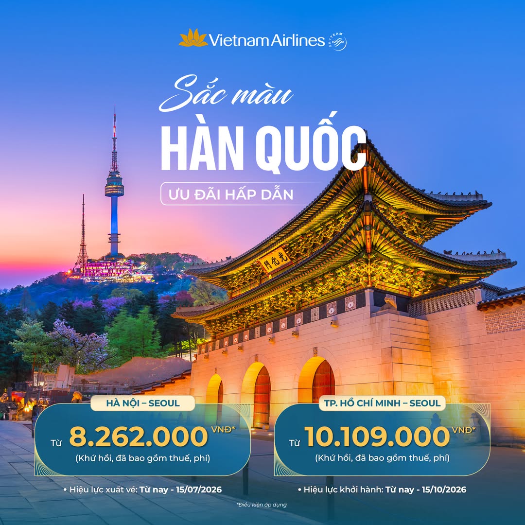 🇰🇷  KHÁM PHÁ SEOUL CỔ KÍNH VÀ HIỆN ĐẠI CÙNG ƯU ĐÃI HẤP DẪN